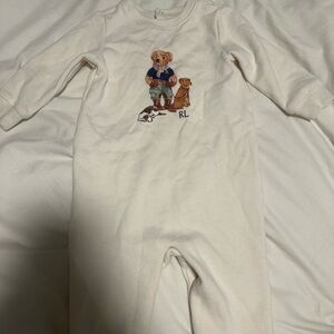 Ralph Lauren Cream Footie One Piece